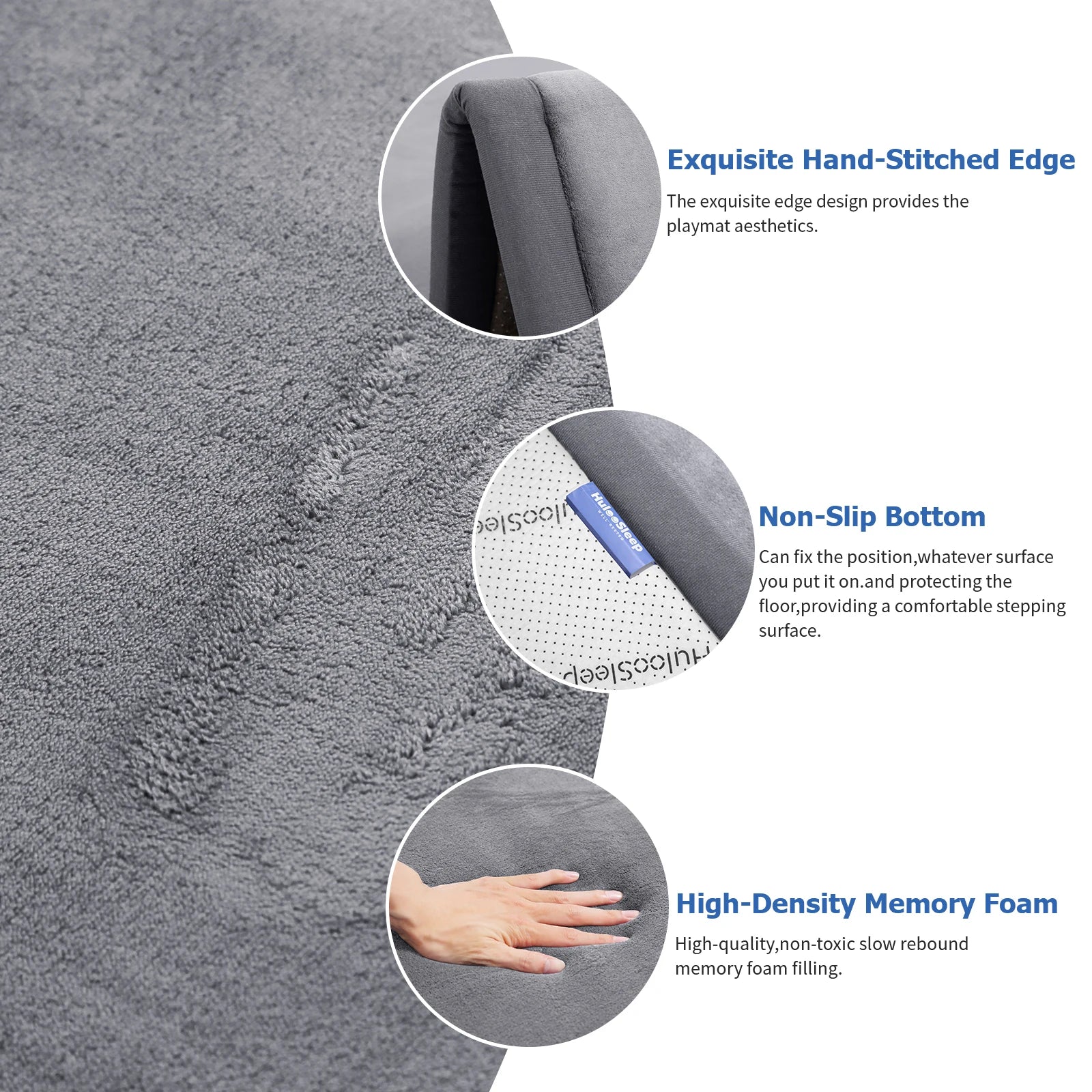 Carpet For Floor 2cm Thick Memory Foam Playpen Mat With Non-slip Bottom For Living Room Soft Velvet Minimalist Carpet Kids Rugs
