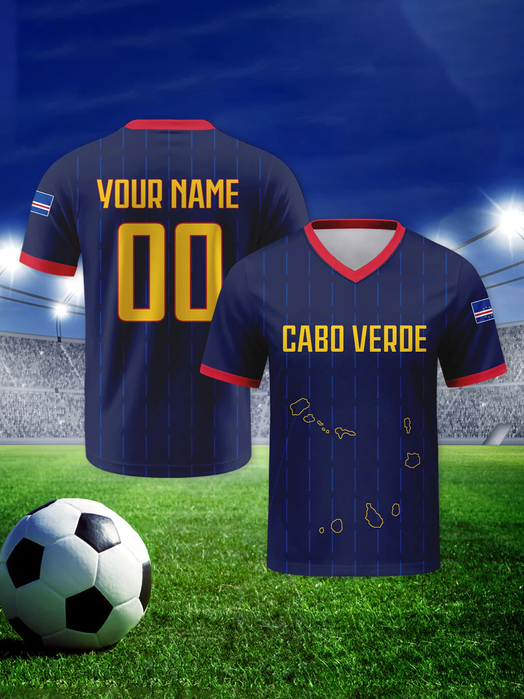 Personalized Soccer Jersey Name Number V-neck Shirt for Men Youth Women