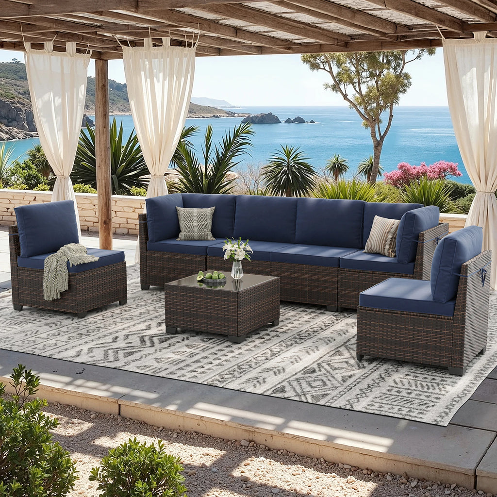 7 Piece Outdoor Patio Furniture Set