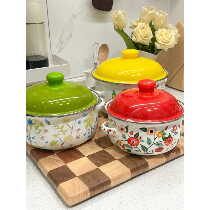Enamel Household Cookware Soup Pot