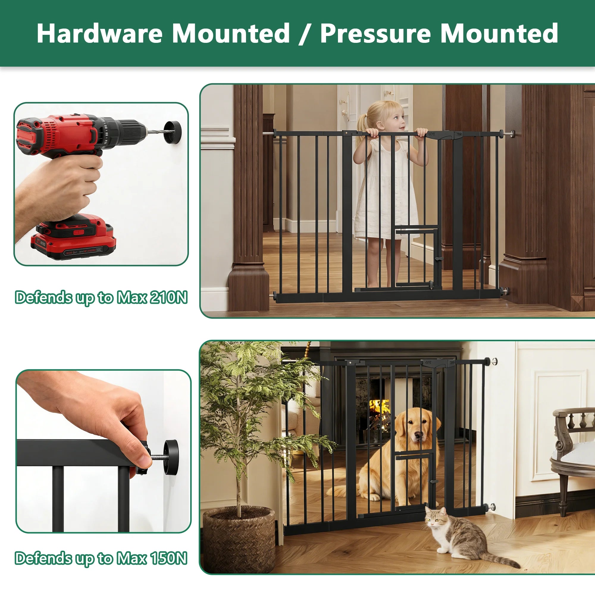 Baby Gate with Cat Door