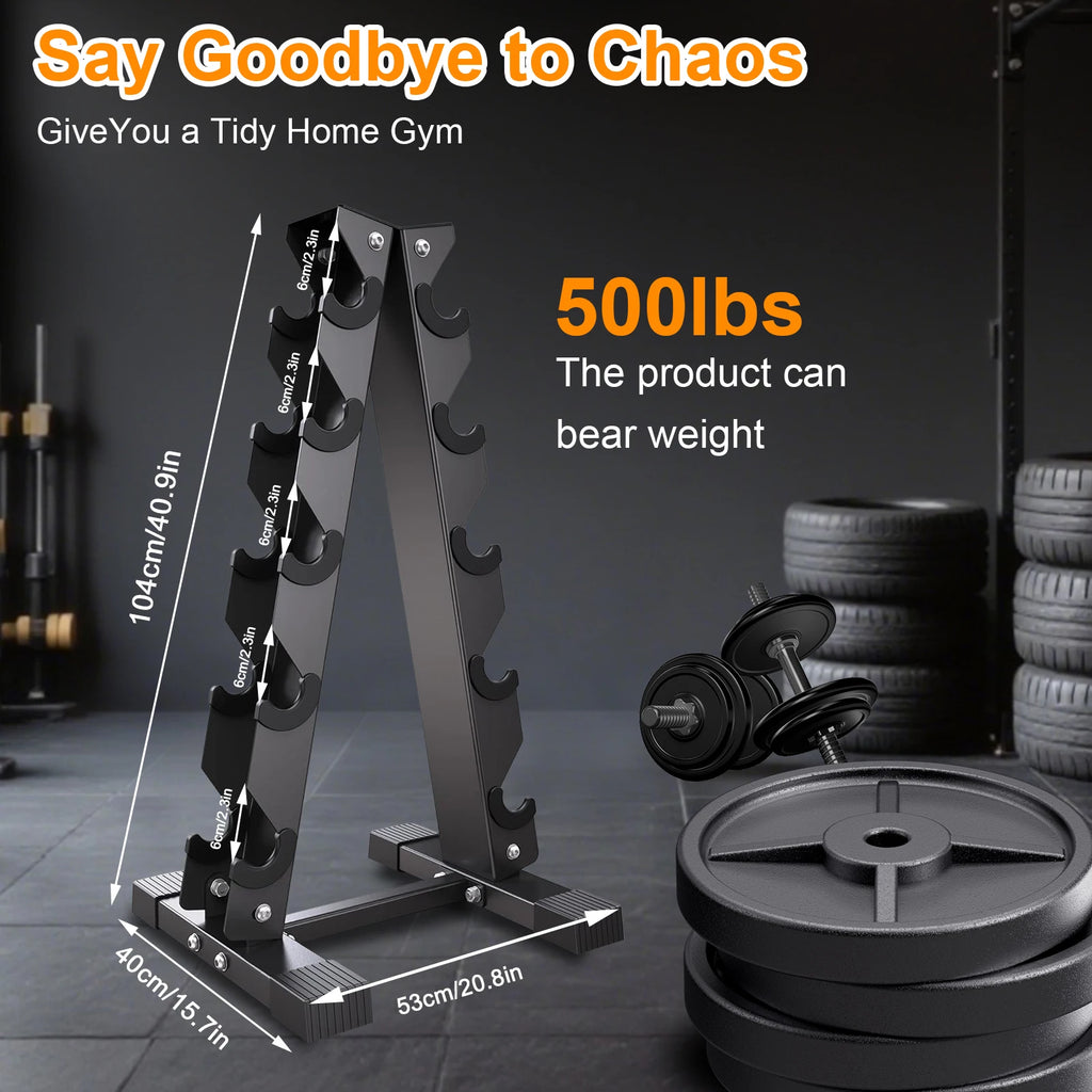 Ye 1100LB Capacity Adjustable 3-Tier Dumbbell Rack for Home Gyms, 36-Inch Base Model Storage Stand