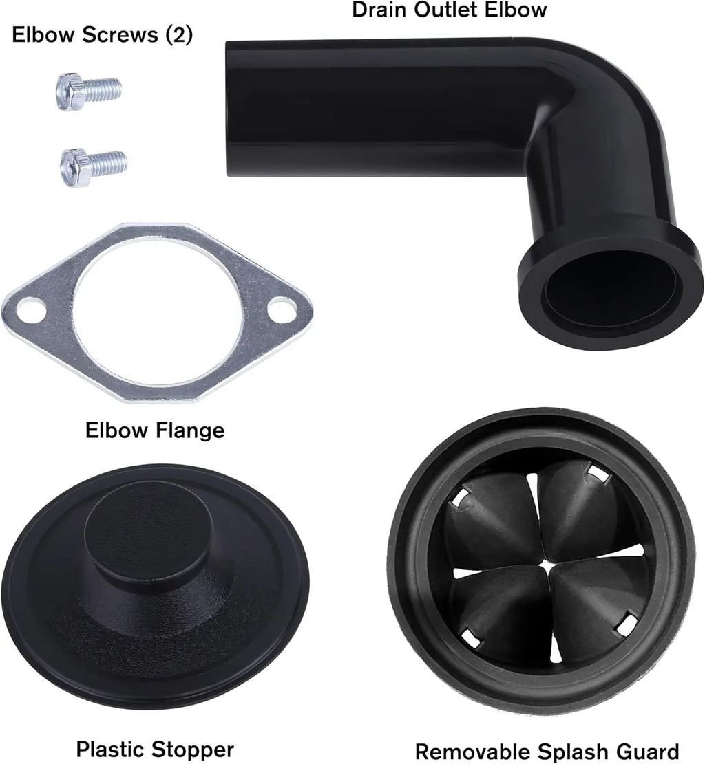 Powerful 1/2 HP Garbage Disposal System with Stainless Steel Components
