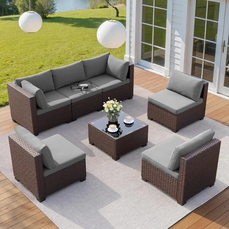 7 Pieces Outdoor Patio Furniture Set