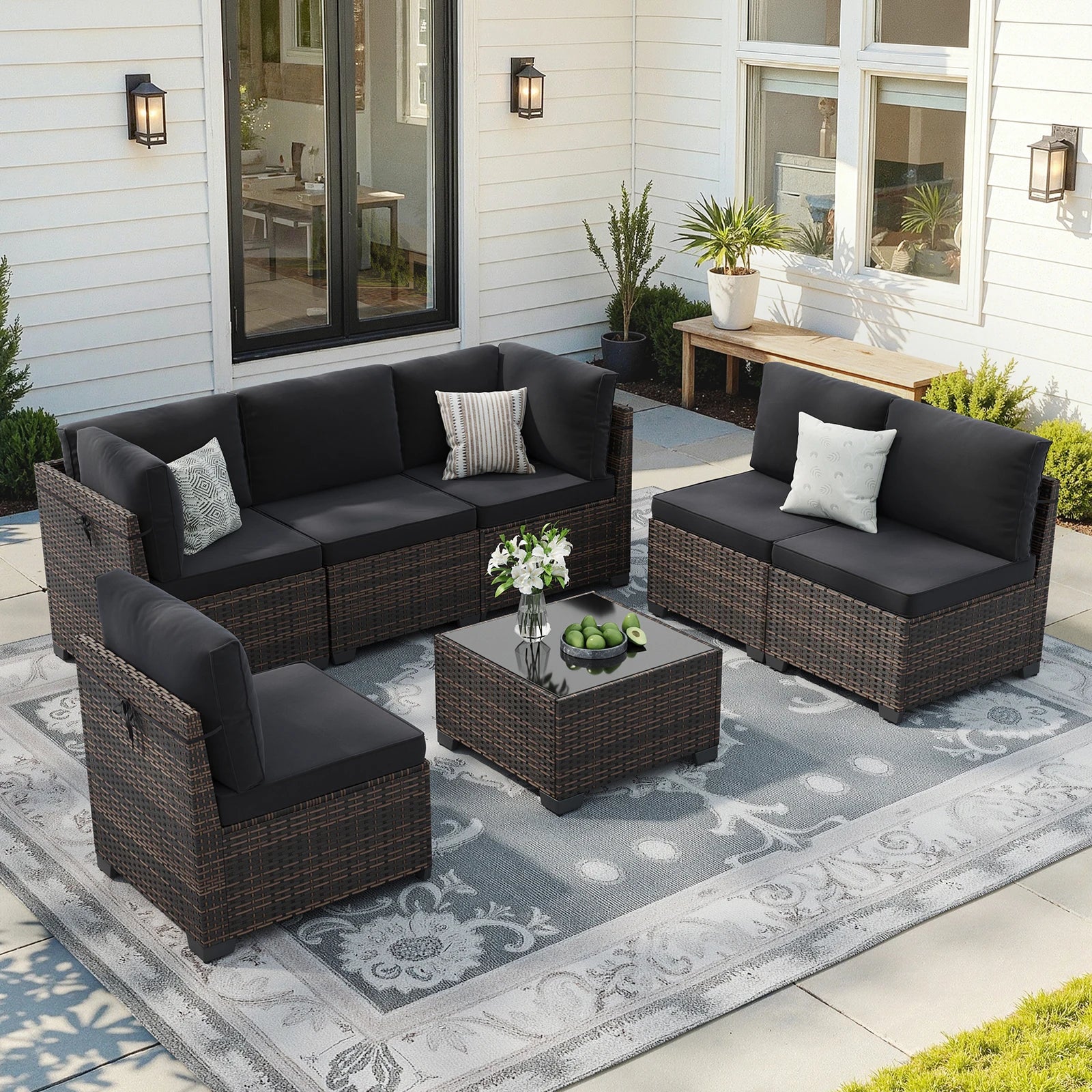 7 Piece Outdoor Patio Furniture Set