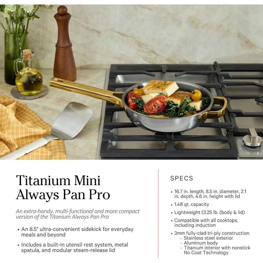 titanium pro cookware set (4-piece) – always pan & perfect pot