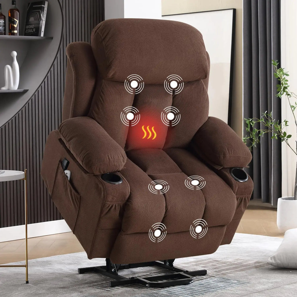 Electric Vibration Massage and Lumbar Heating Recliner