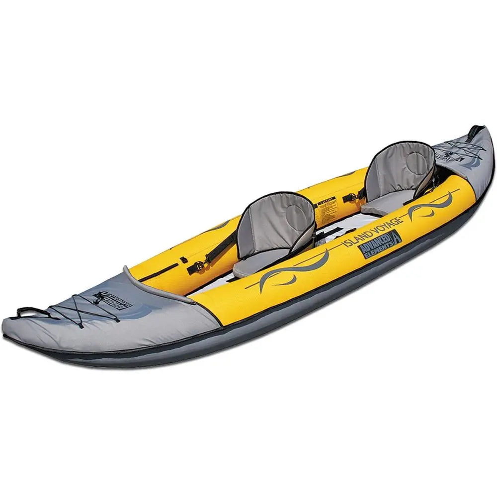 Island Voyage 2 Inflatable Kayak Recreational Convertible Kayak for 1 or 2 Person 11 ft Yellow