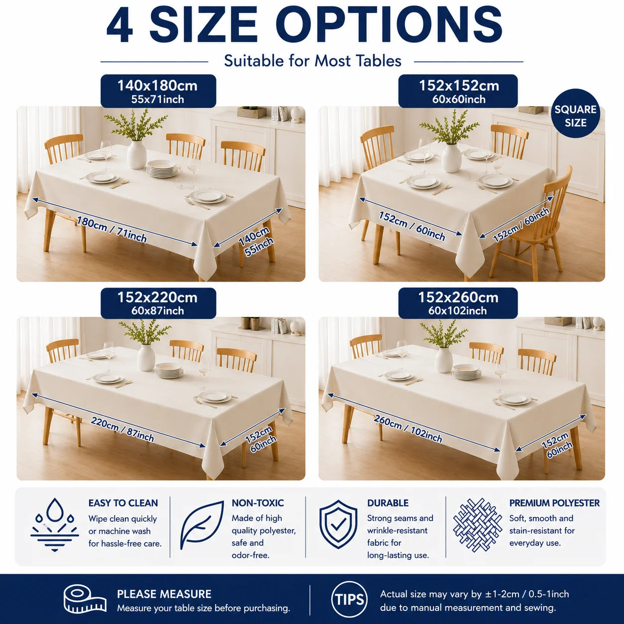 Indoor and outdoor Tablecloth