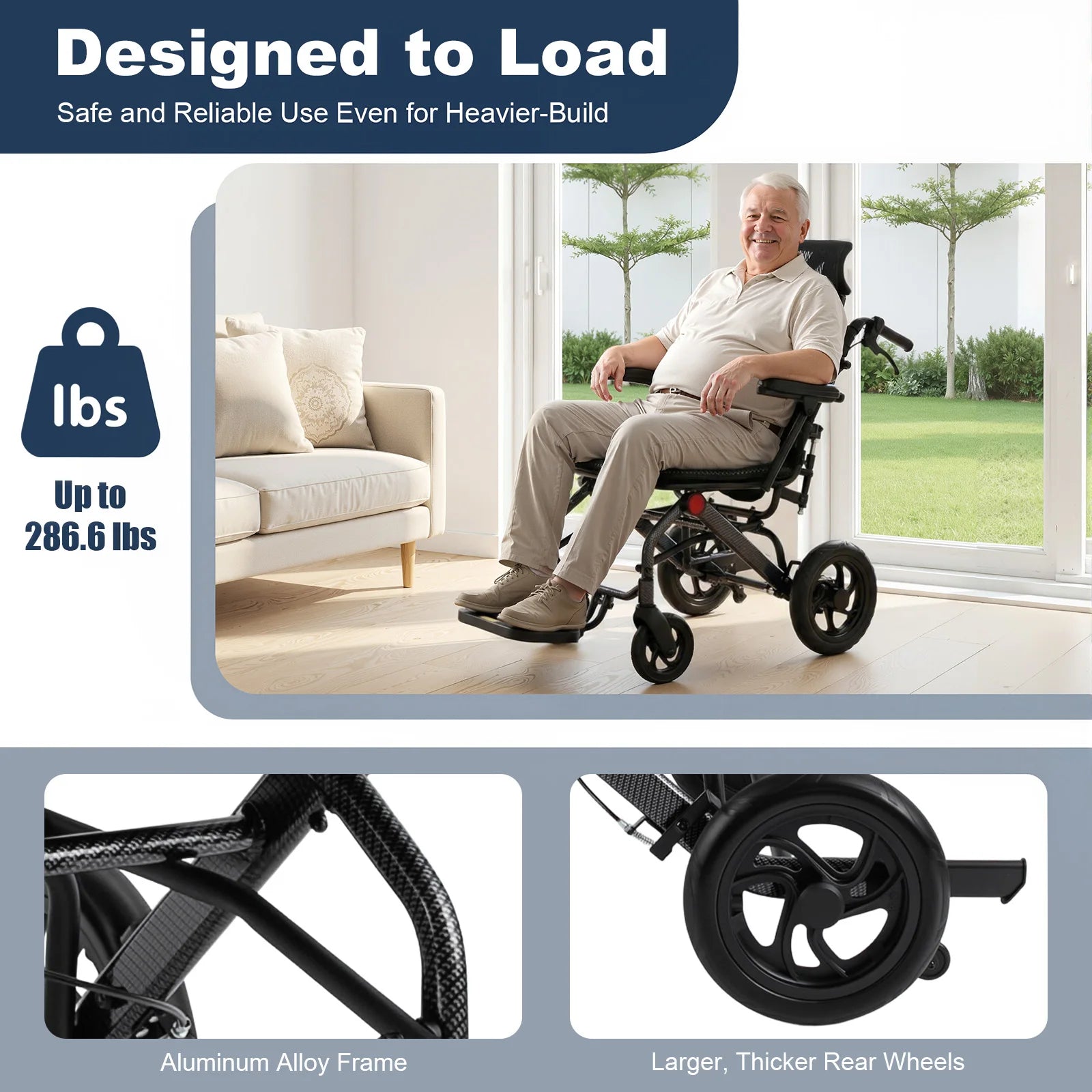 Foldable Reclining Wheelchair