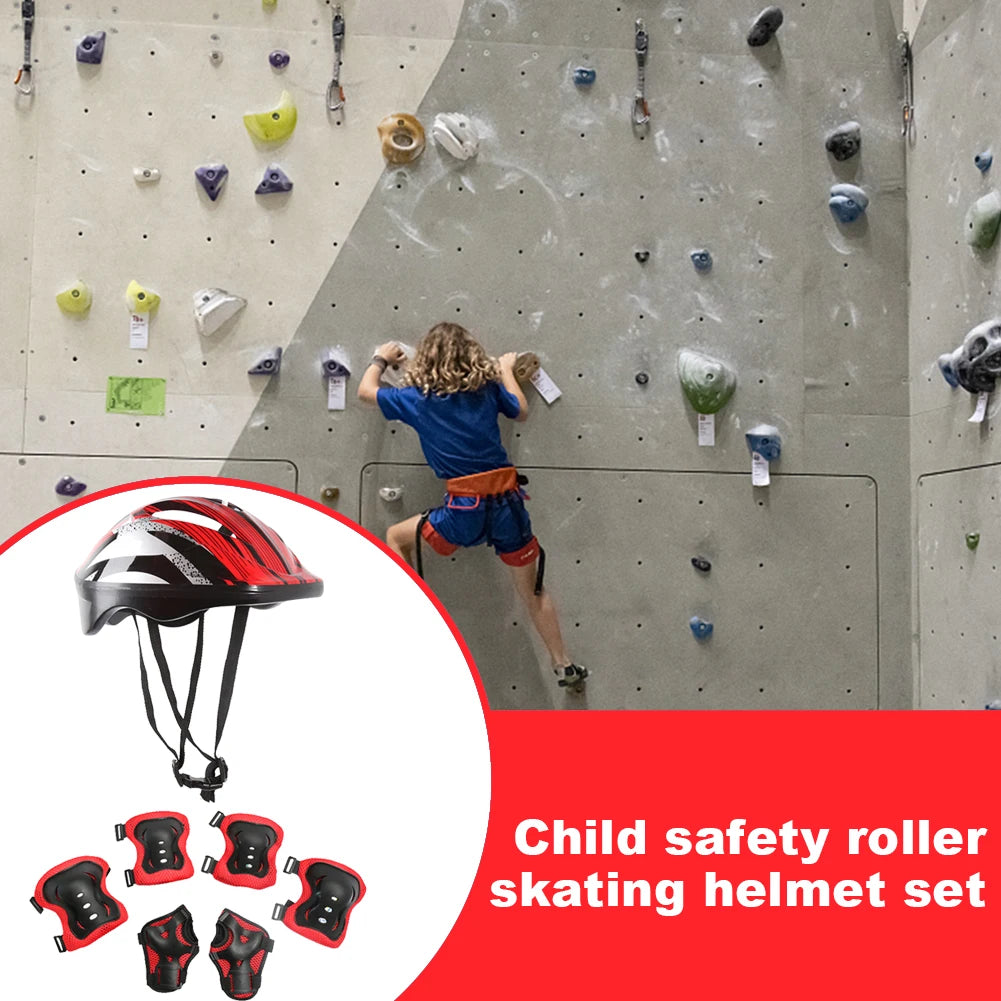 kids helmet set with protective gear