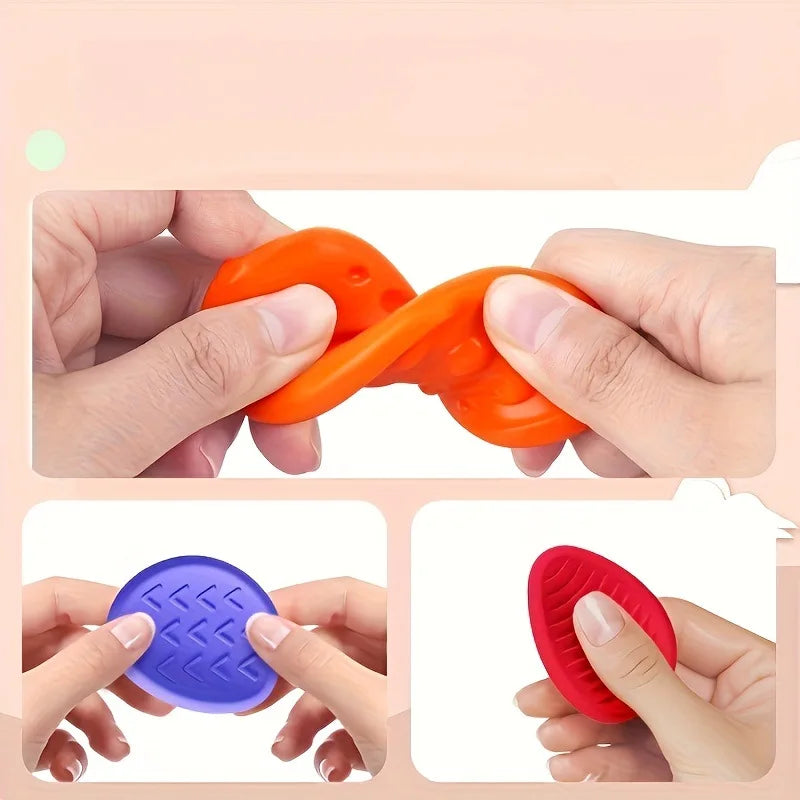 6PCS Sensory Texture Worry Stones