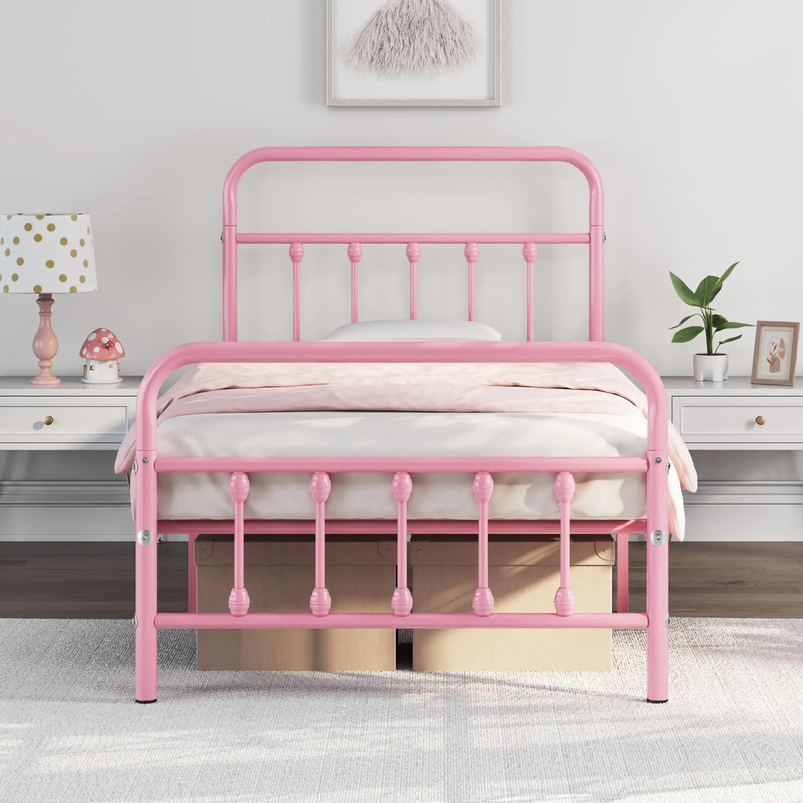 Classic Metal Platform Bed Frame