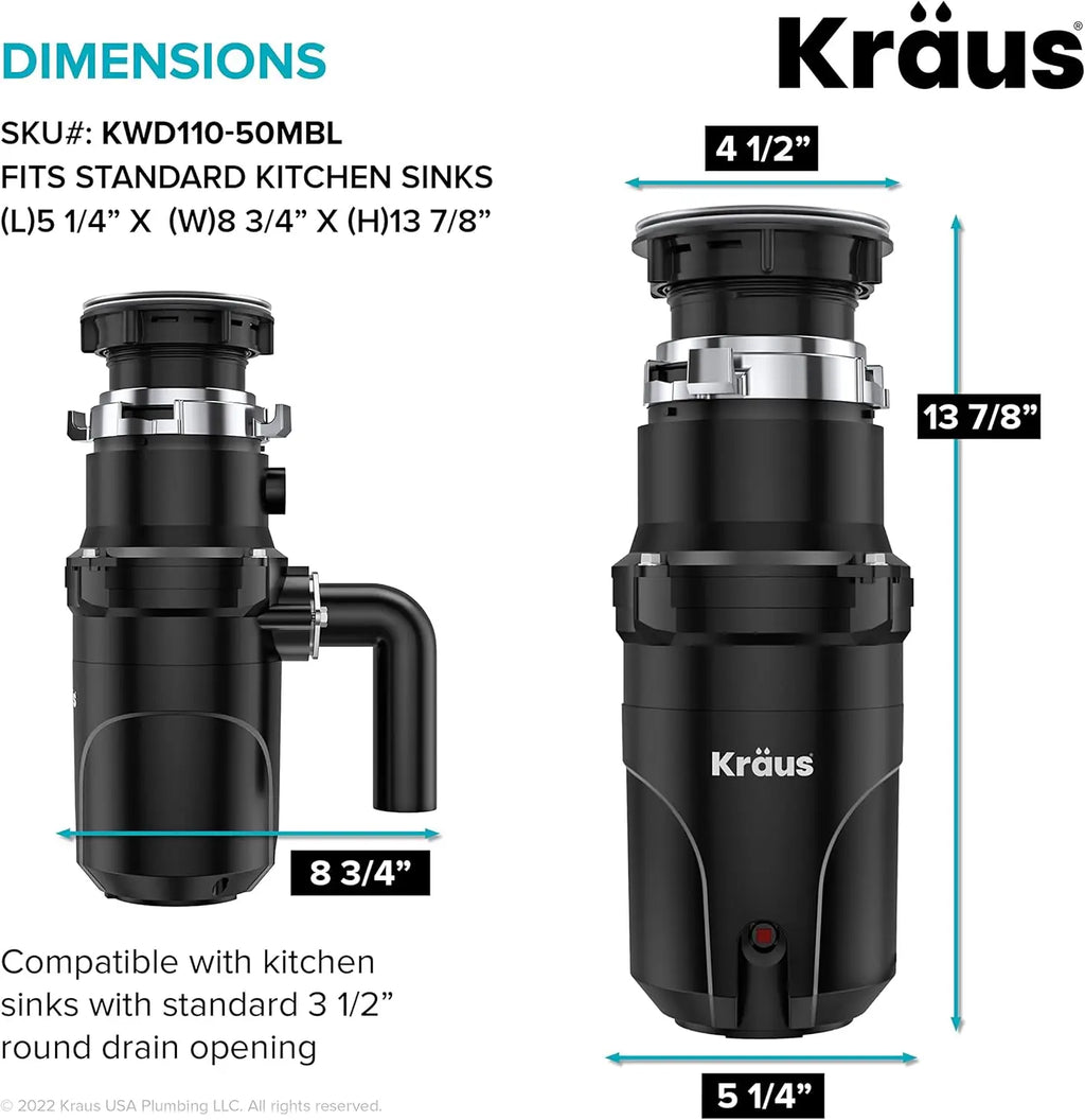 1/2 HP Quiet Garbage Disposal