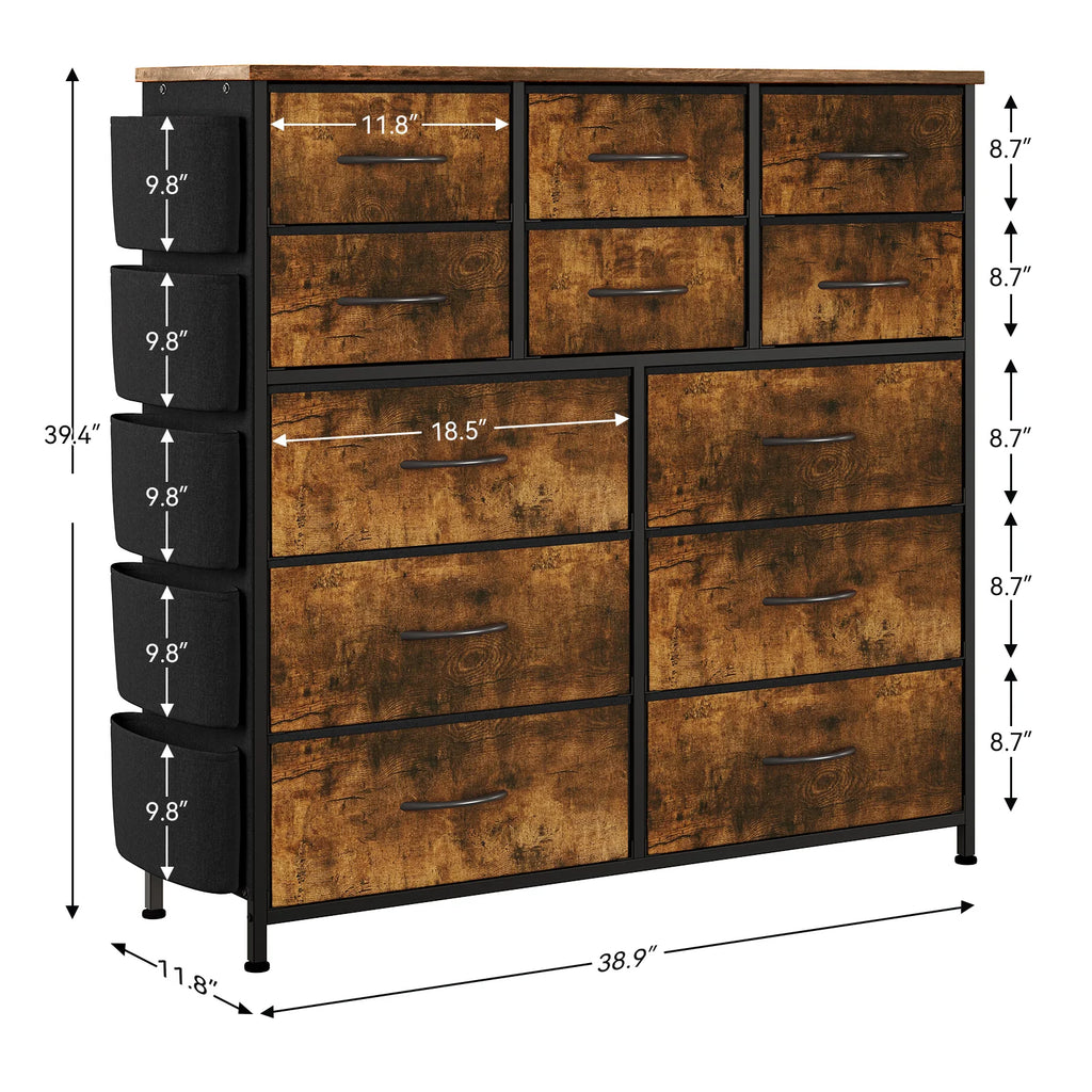 Tall Fabric Dresser for Bedroom & Living Room