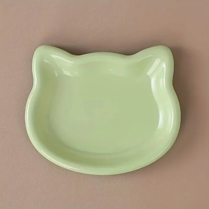 4-Color Pet Bowl Cat Food Dish Canned Snack Frozen Meal Plate