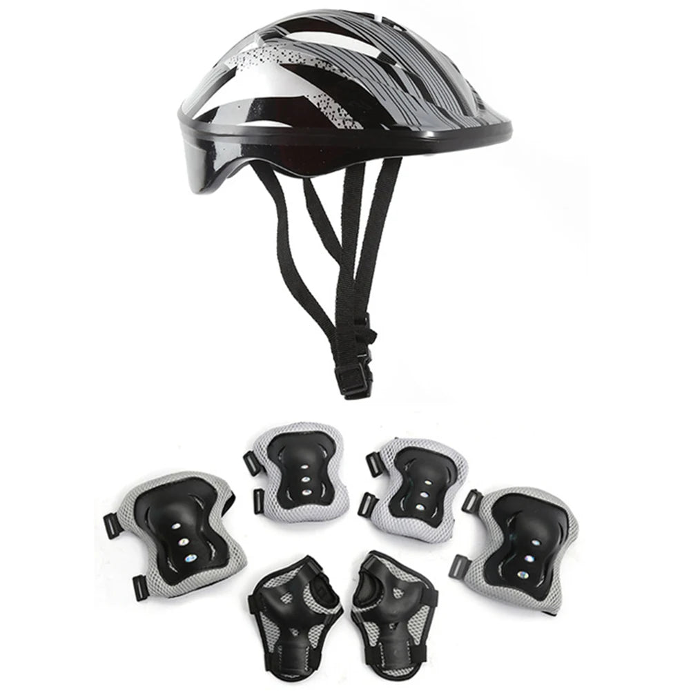 Cycling Children Helmet with Protective Gear Set