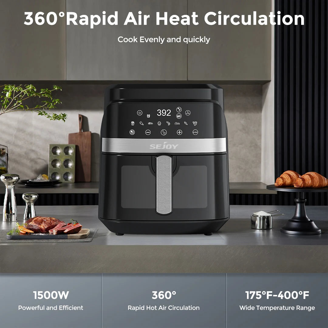 Electric Air Fryer 8-in-1,6 Quart