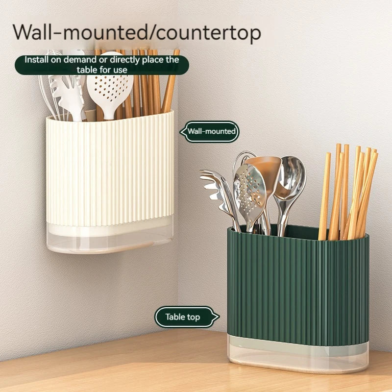 countertop knife and fork storage draining box