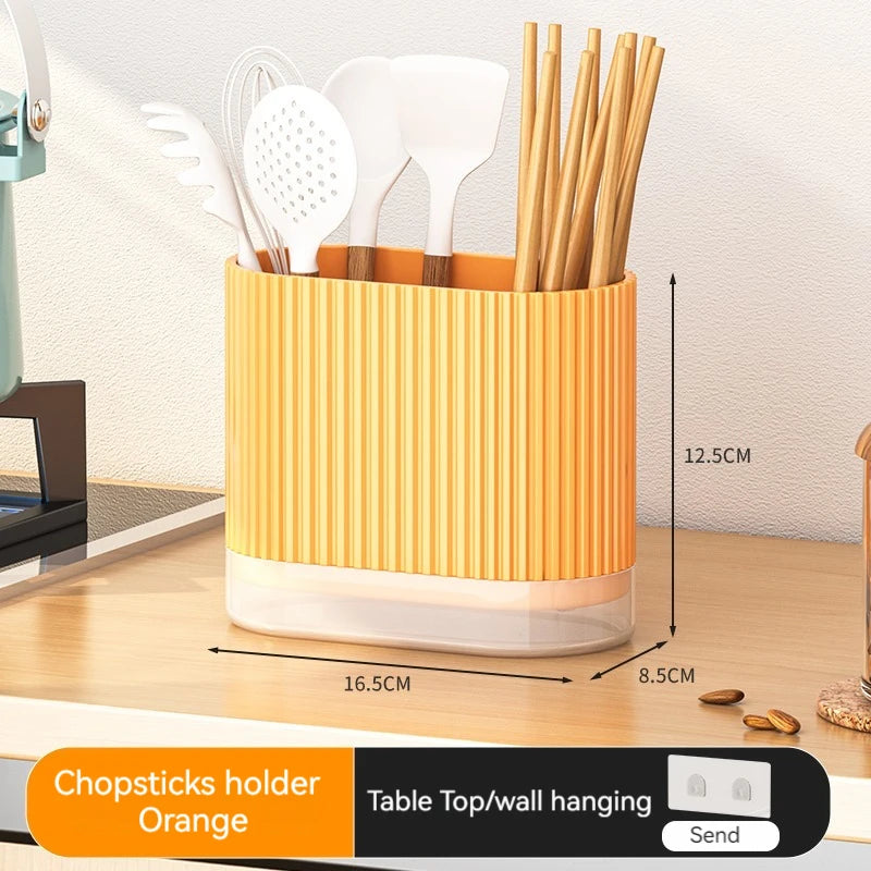 countertop knife and fork storage draining box