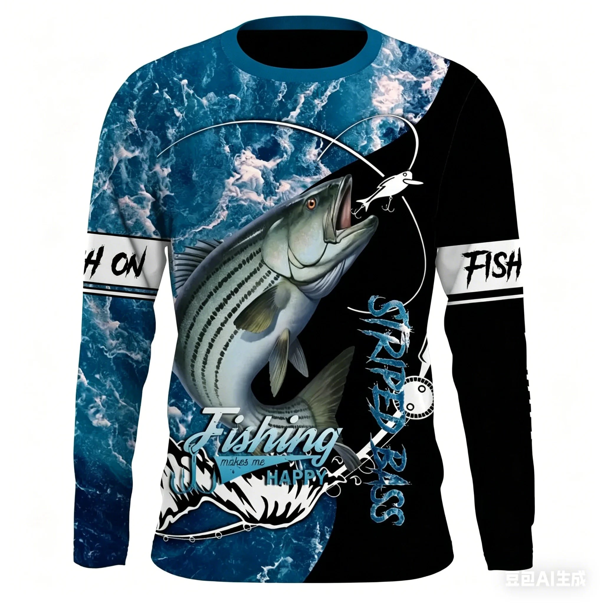 Men Summer Outdoor Fishing Long Sleeve t-shirt