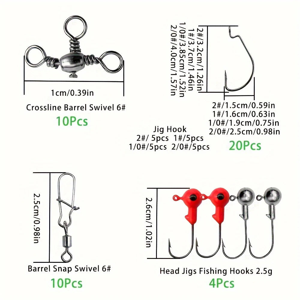 Lure Storage Box Fishing Tackles Box Swivels Clips Skillful Fishing Tools Set Box Durable ABS Fishing Hooks Set Box Hook Case
