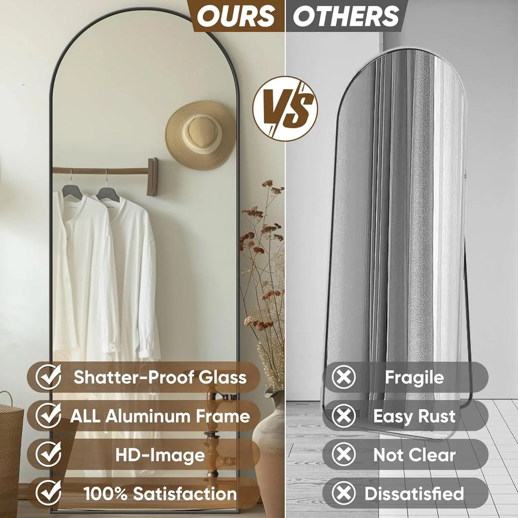 Rectangular Full Body Mirror with Stand