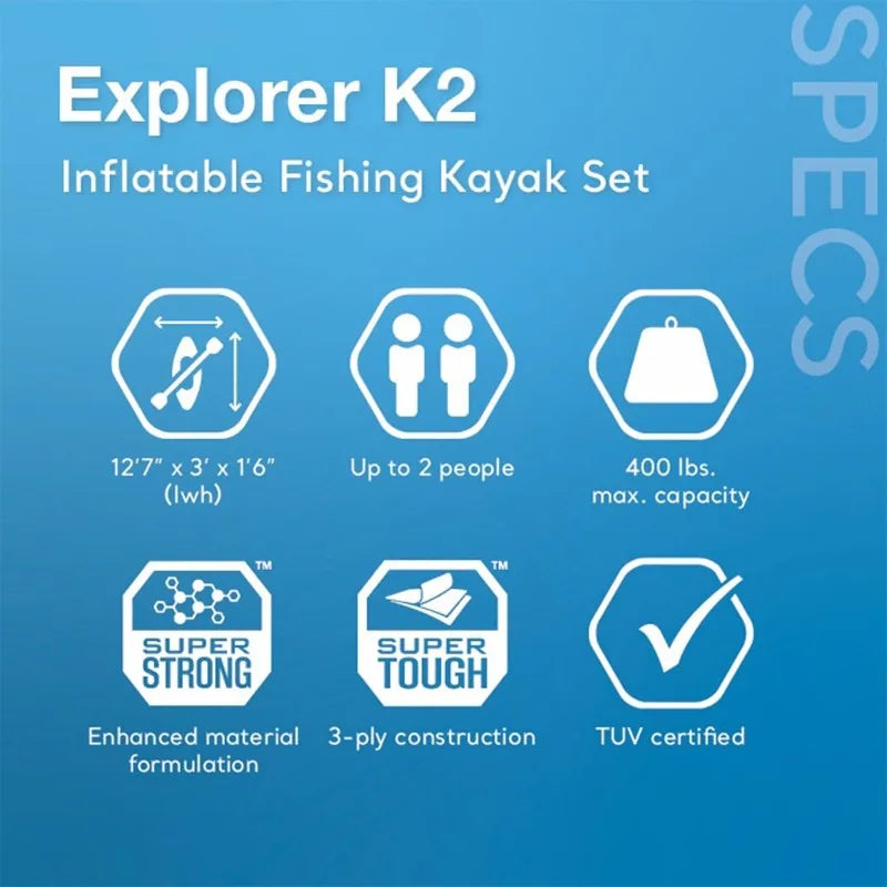 INTEX 68309EP Excursion Pro K2Inflatable Kayak Super Tough