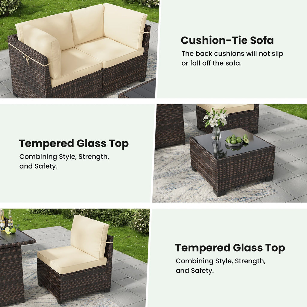 7 Piece Outdoor Patio Furniture Set