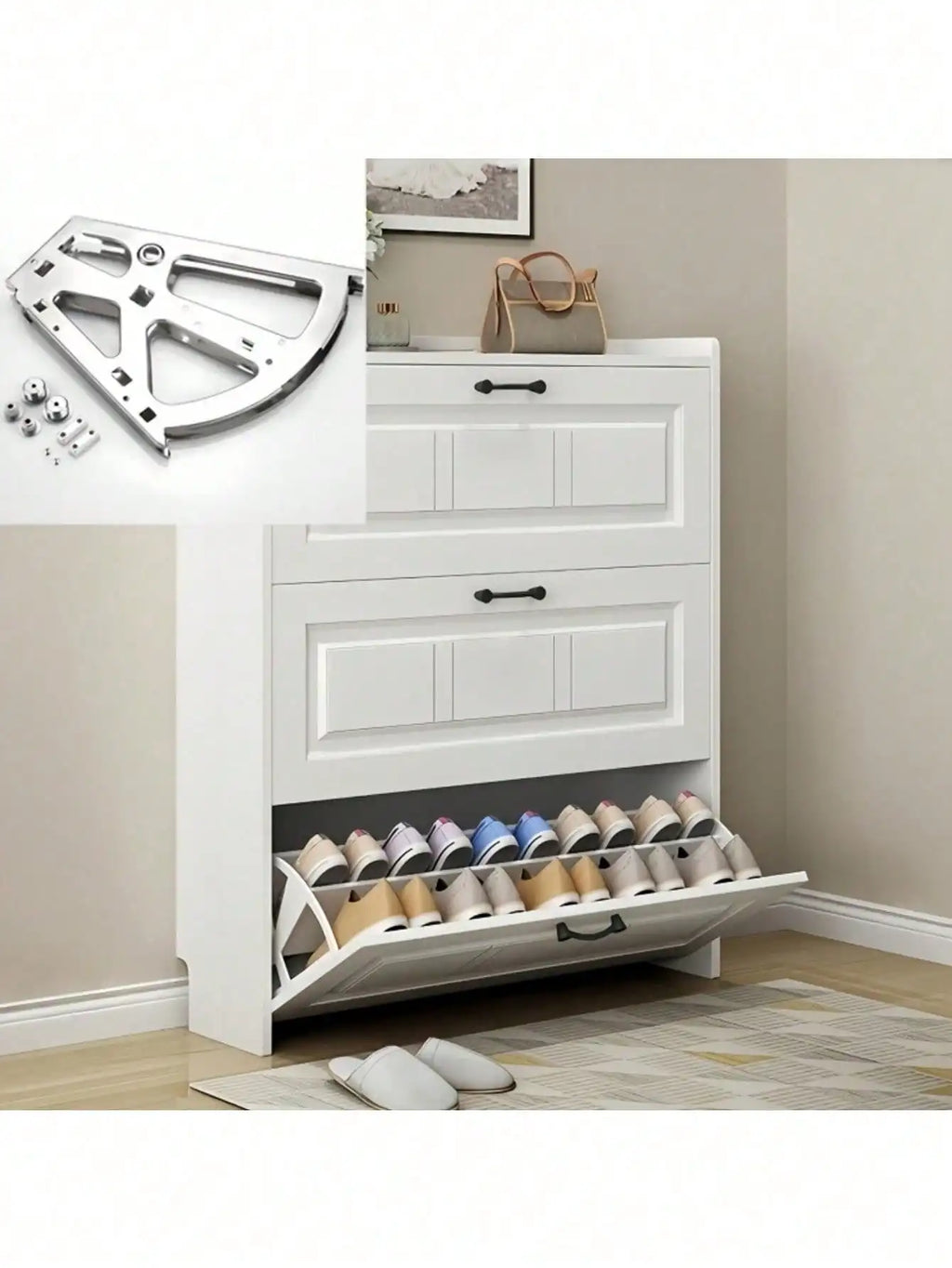 Double-Layer Rotating Shoe Cabinet