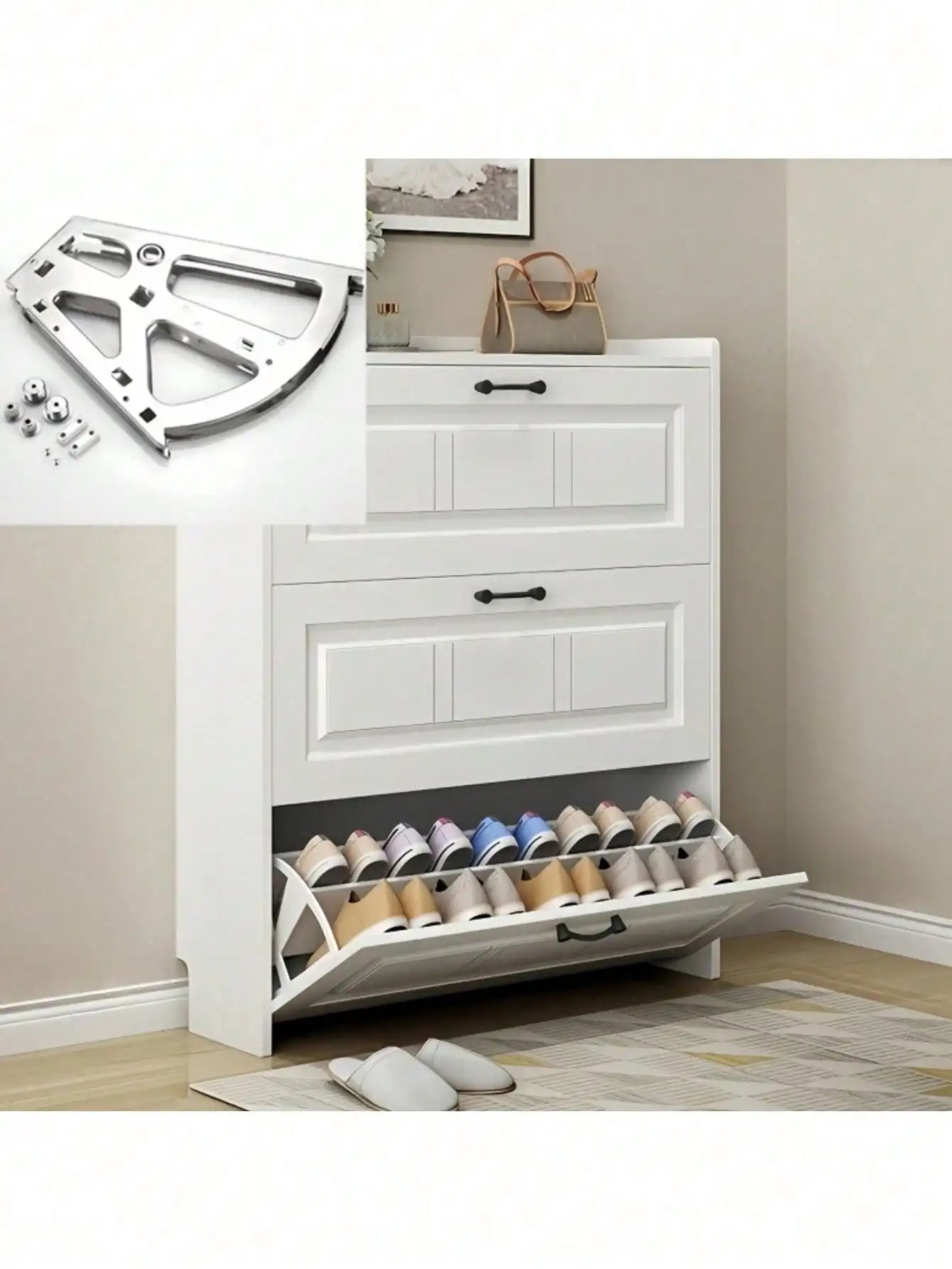 Double-Layer Rotating Shoe Cabinet
