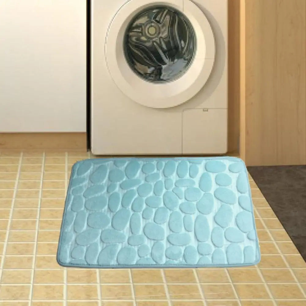 Cobblestone shower door mat
