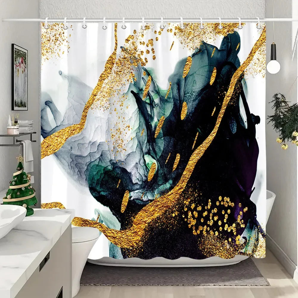 Fabric Washable Shower Curtain