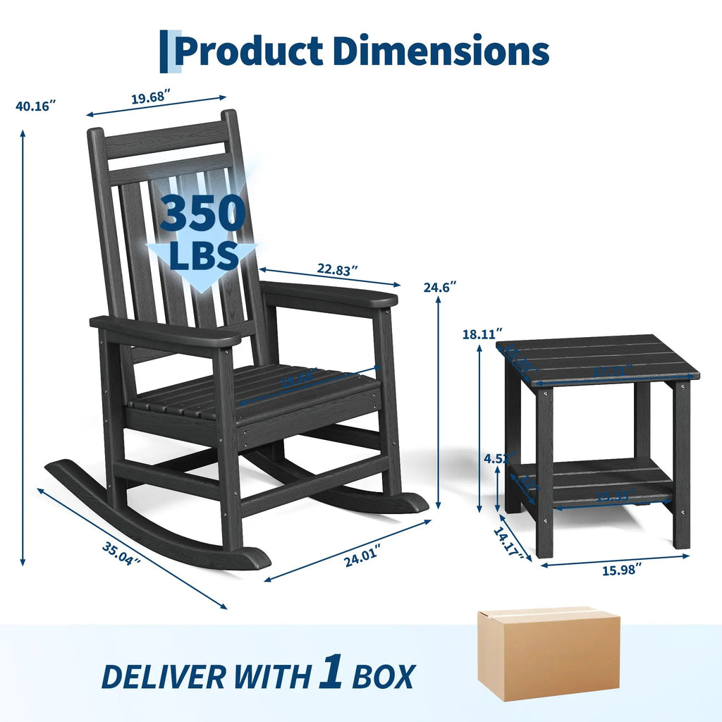 All Weather Resistant Furniture Rocking Chair