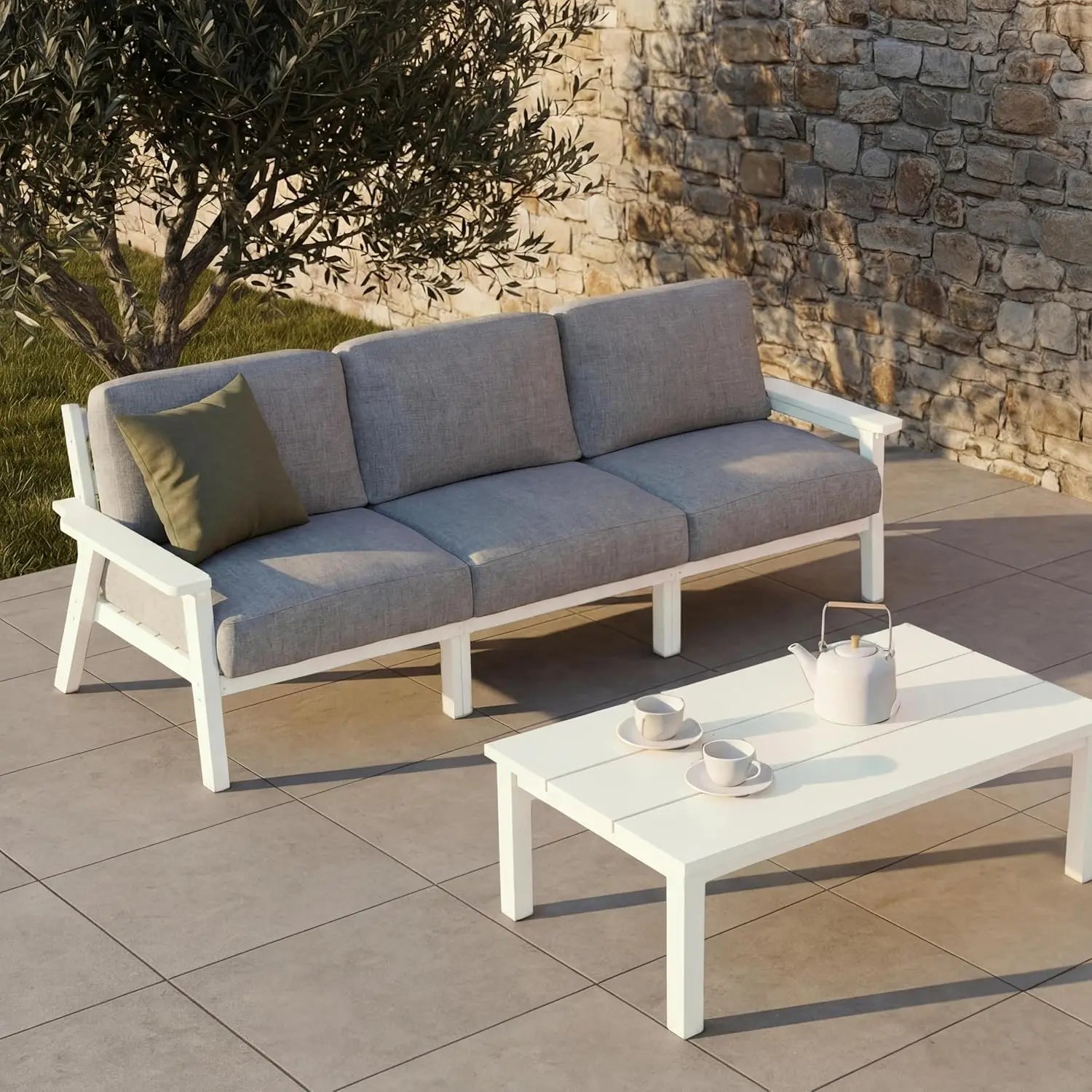 Outdoor Patio Furniture Set 3 Seats