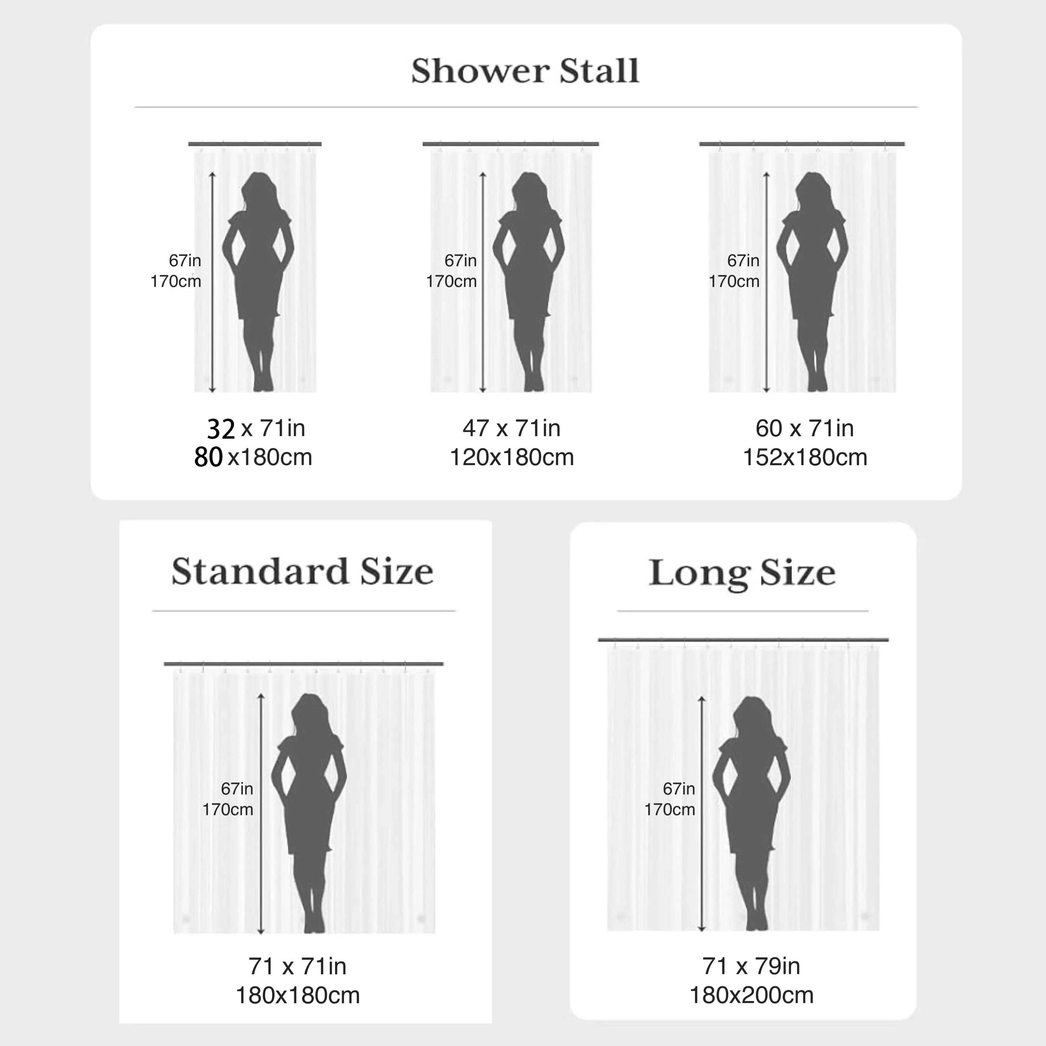 Leaf Pattern Plastic Shower Curtain