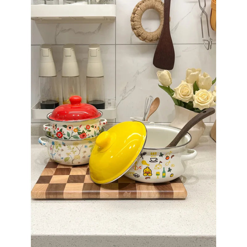Enamel Household Cookware Soup Pot