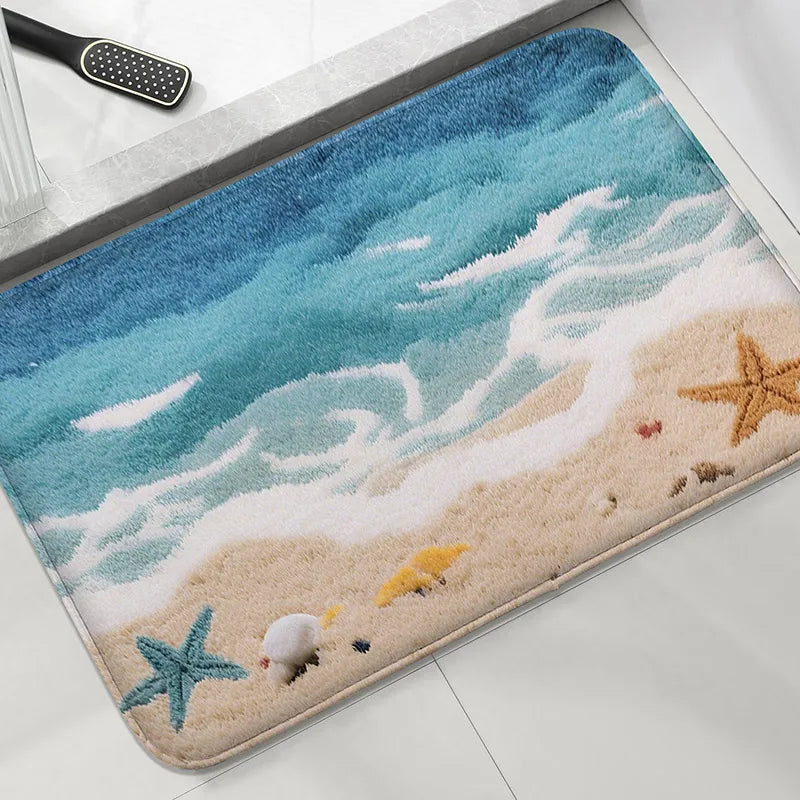 Beach and Seaside Shower Floor Mat