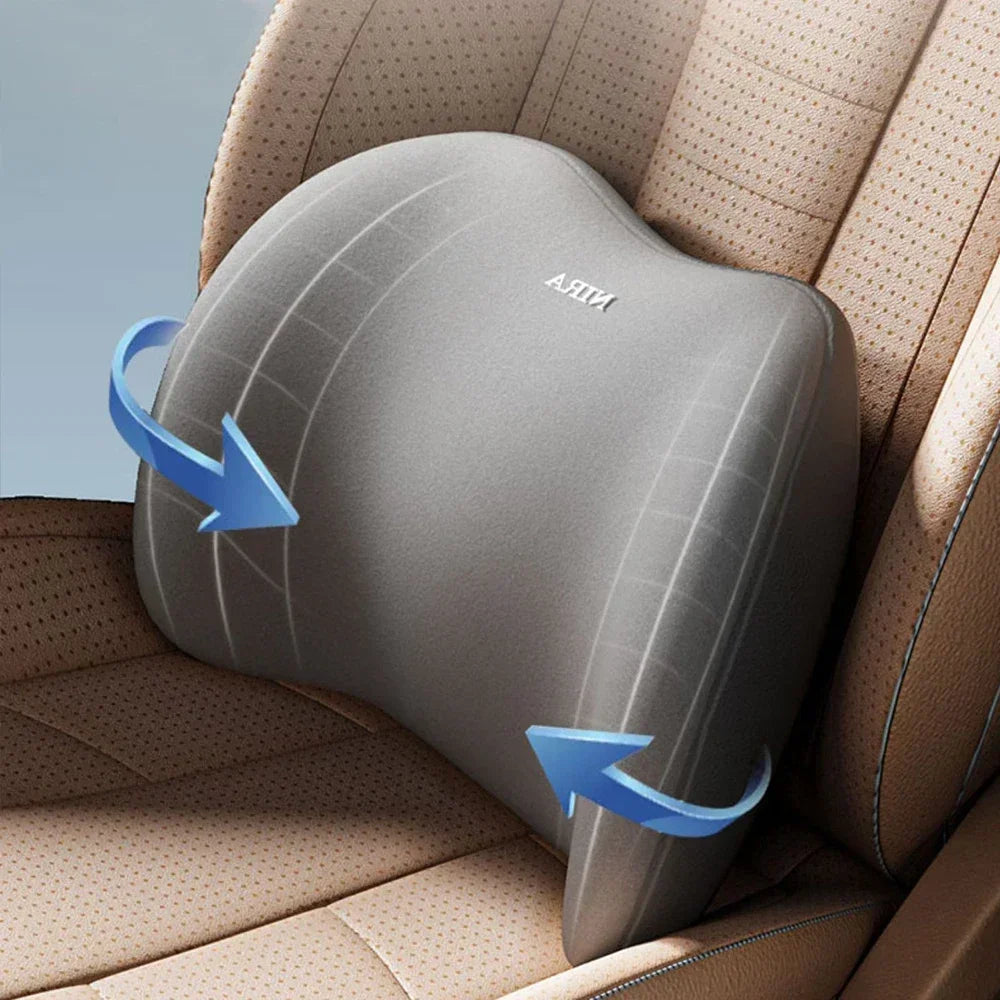 Memory Foam Dual Use Neck Lumbar Pillow Spine Support