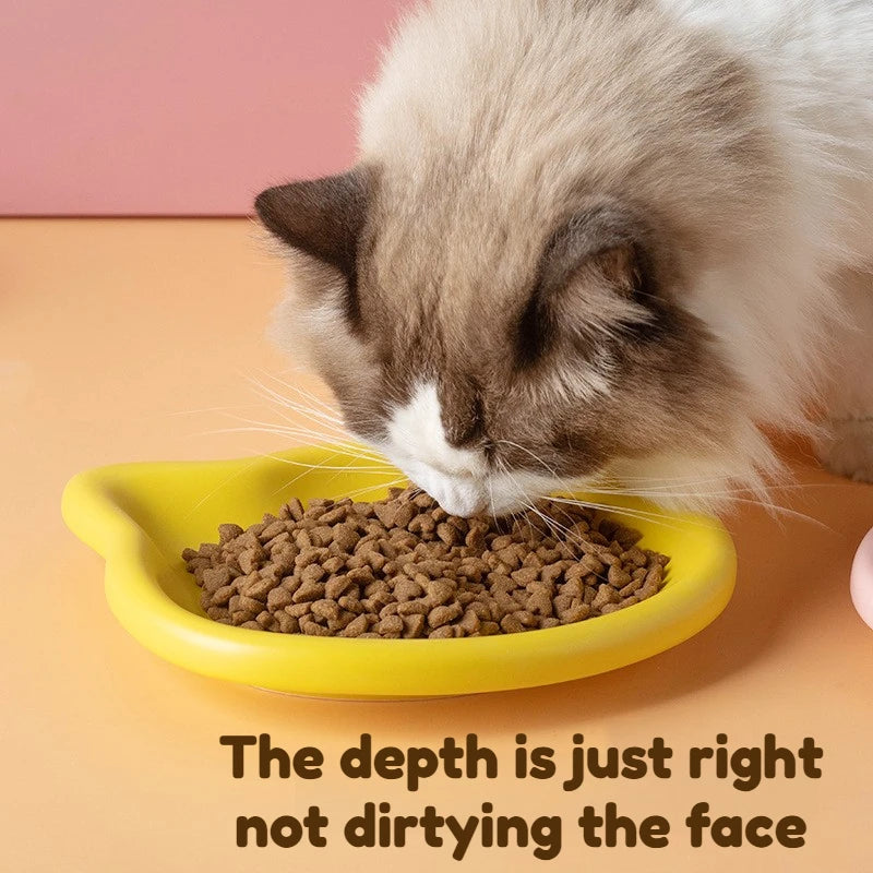 4-Color Pet Bowl Cat Food Dish Canned Snack Frozen Meal Plate