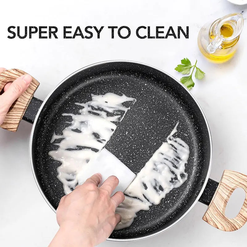 Nonstick Stock Pot 5 Quart Granite Large Soup Pot Pasta Cooking Pot