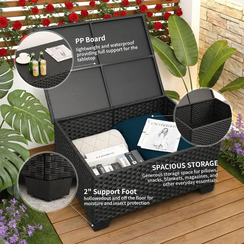 Outdoor Patio Furniture Propane Fire Pit Table