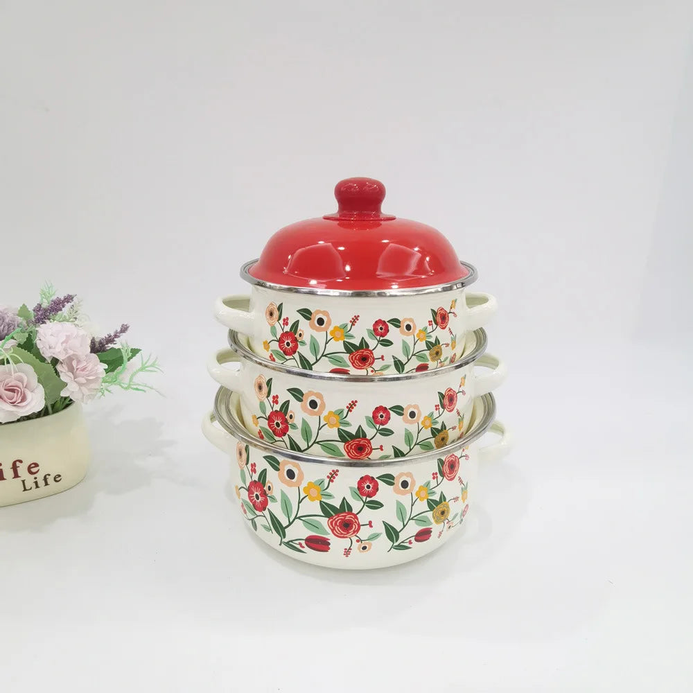 Three Sets Kitchen stew soup Cookware
