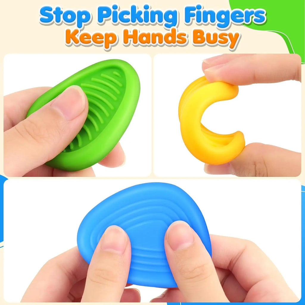 6PCS Sensory Texture Worry Stones