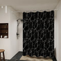 black marble shower curtain