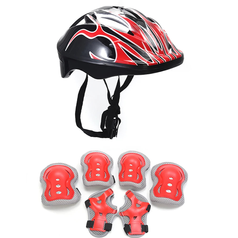 Cycling Children Helmet with Protective Gear Set