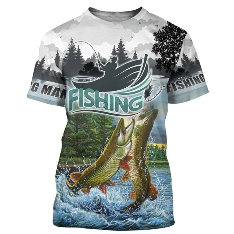 Fishing Themed Outdoor T-shirt