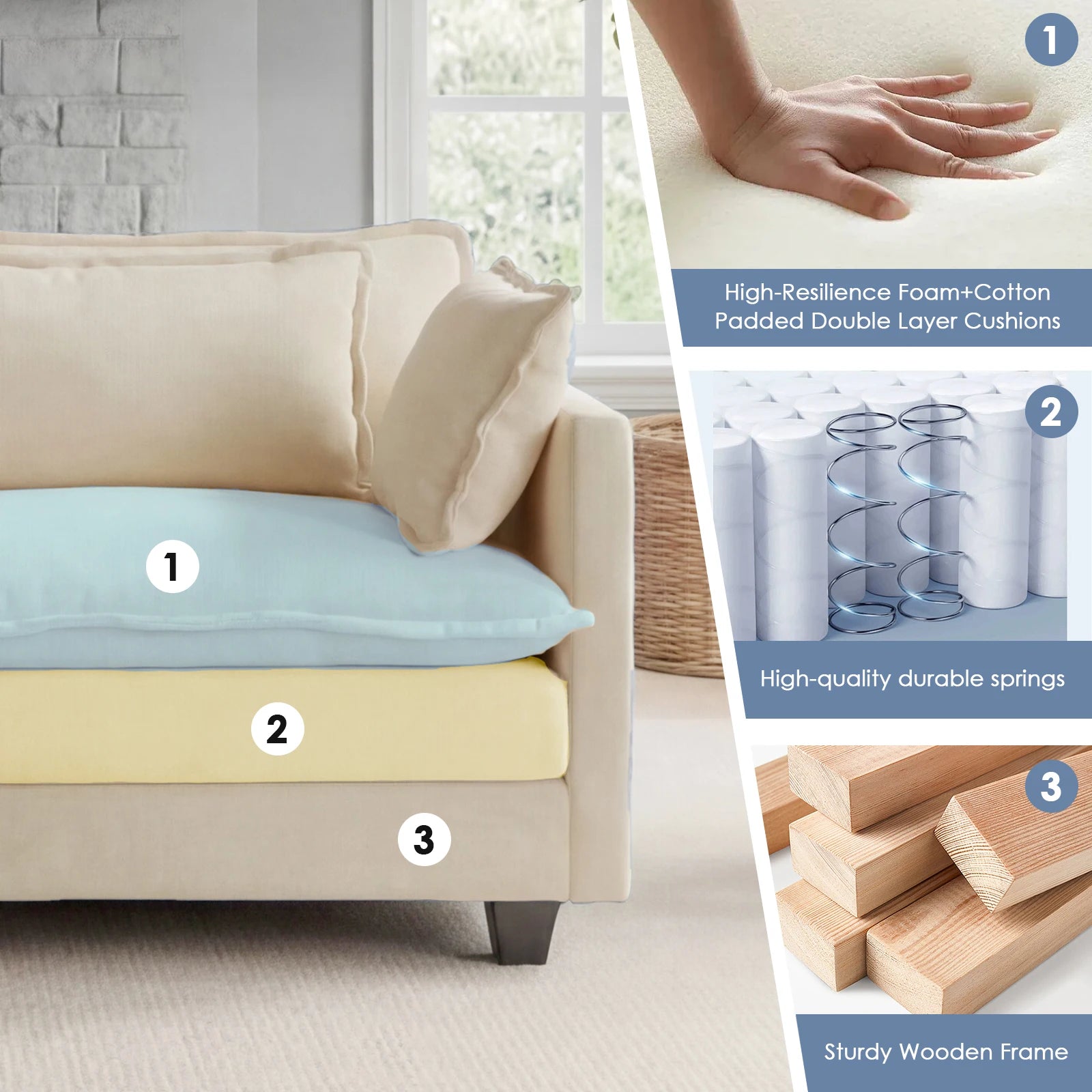 Sectional Sofa with Ottoman