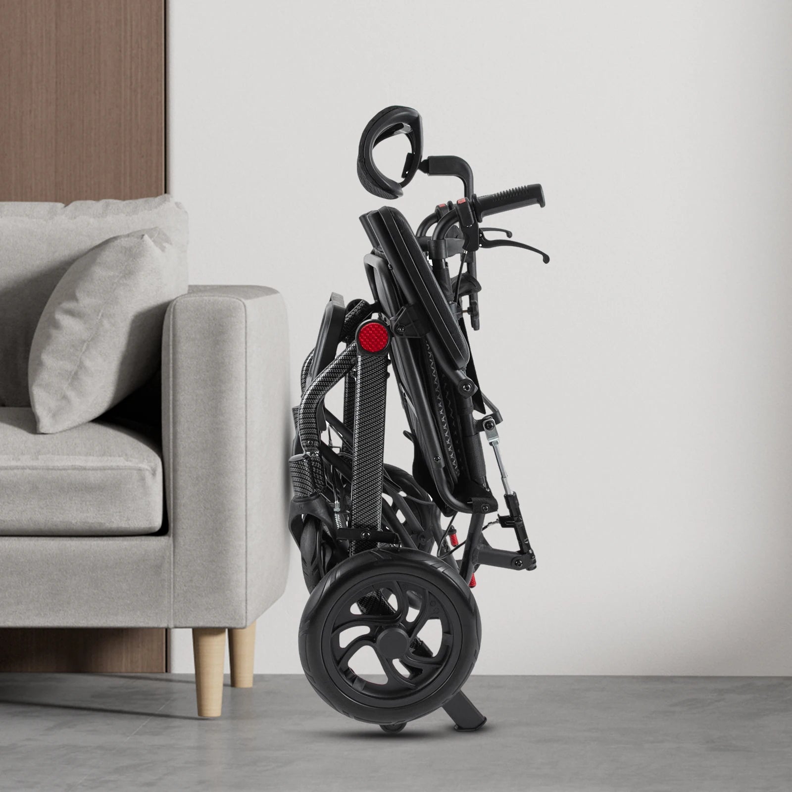 Reclining Folding Transport Wheelchair