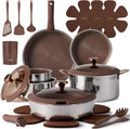 22pcs Stainless Steel Hybrid Nonstick cookware Set